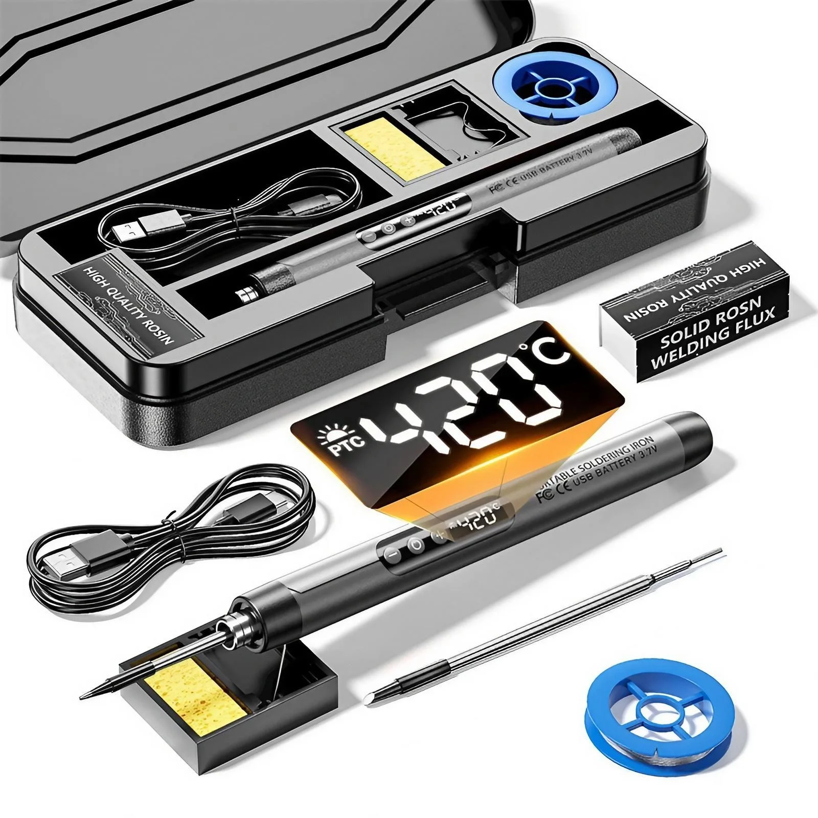 Diy Electronics Hobby - Перезаряжаемый через USB мини-паяльник, паяльник с