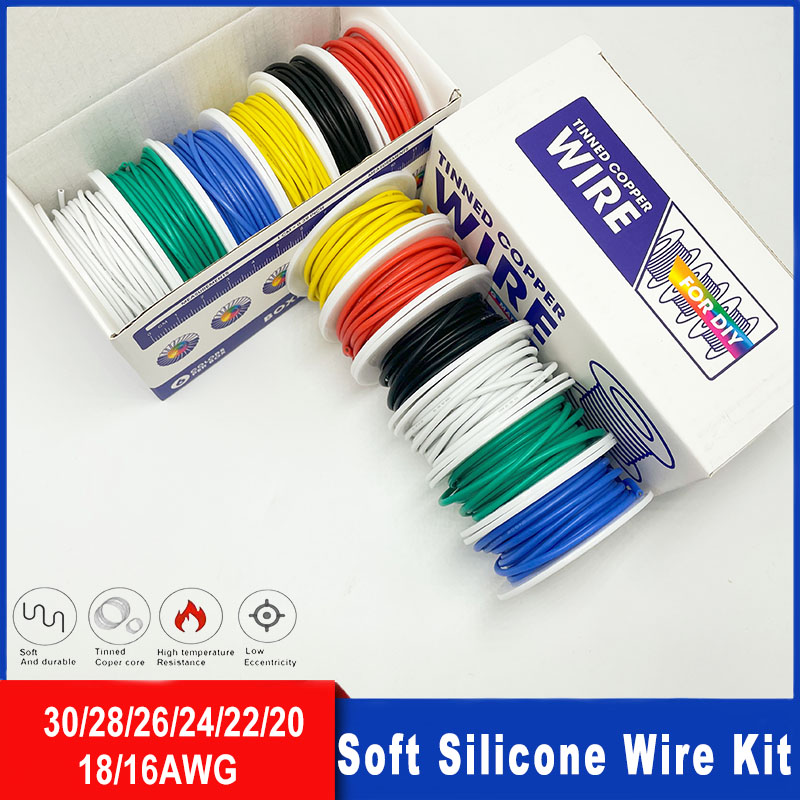 Diy Electronics Project Kit - Комплект мягких силиконовых проводов 16awg 18awg