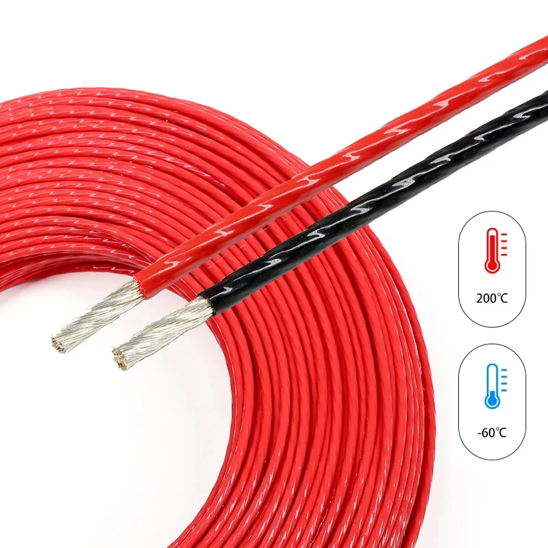 30 ~ 10AWG красный/черный PTFE – обзор и цена Diy Electronics Audio