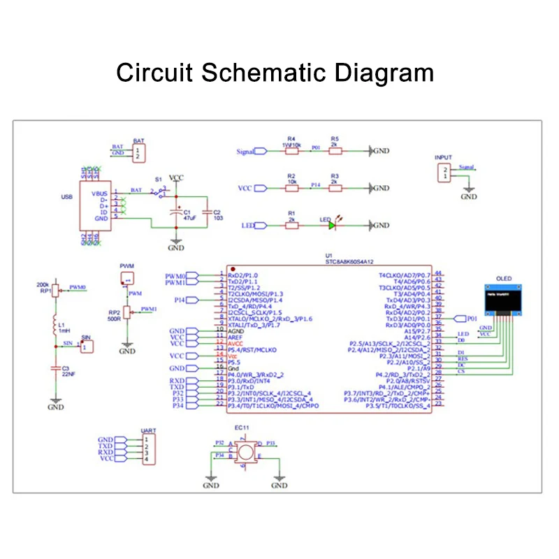 STC8K8A комплект микроконтролл – обзор и цена Oscilloscope Dso Mini