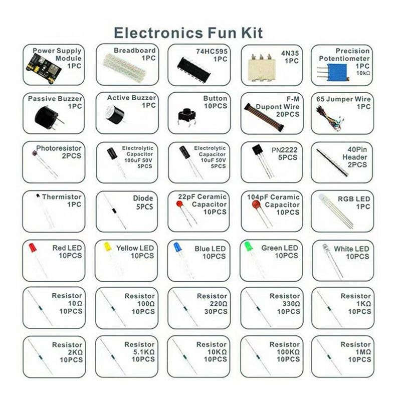 Набор для начинающих T23C MB-1 – обзор и цена Diy Electronics Project Kit