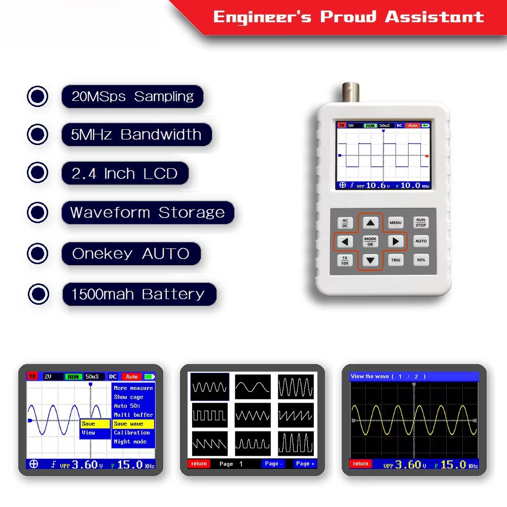 Портативный цифровой осциллогр – обзор и цена Oscilloscope Dso Mini