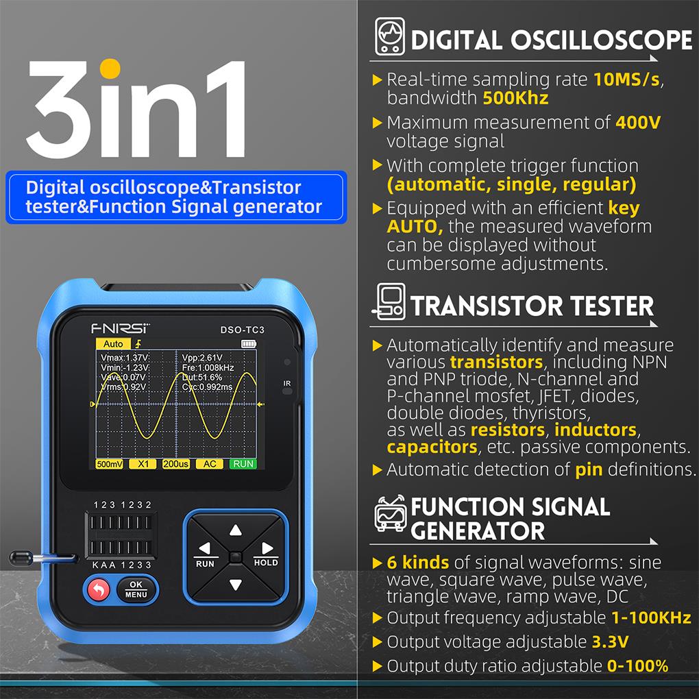 Портативный цифровой мини-Осци – обзор и цена Oscilloscope Dso Mini